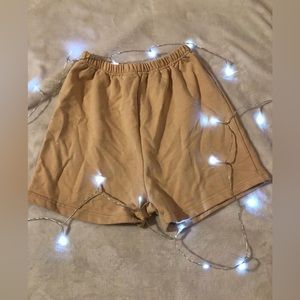 yellow sweat pant shorts 💛